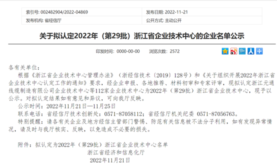 浙江省企業(yè)技術(shù)中心！本松新材首次申報(bào)并光榮上榜